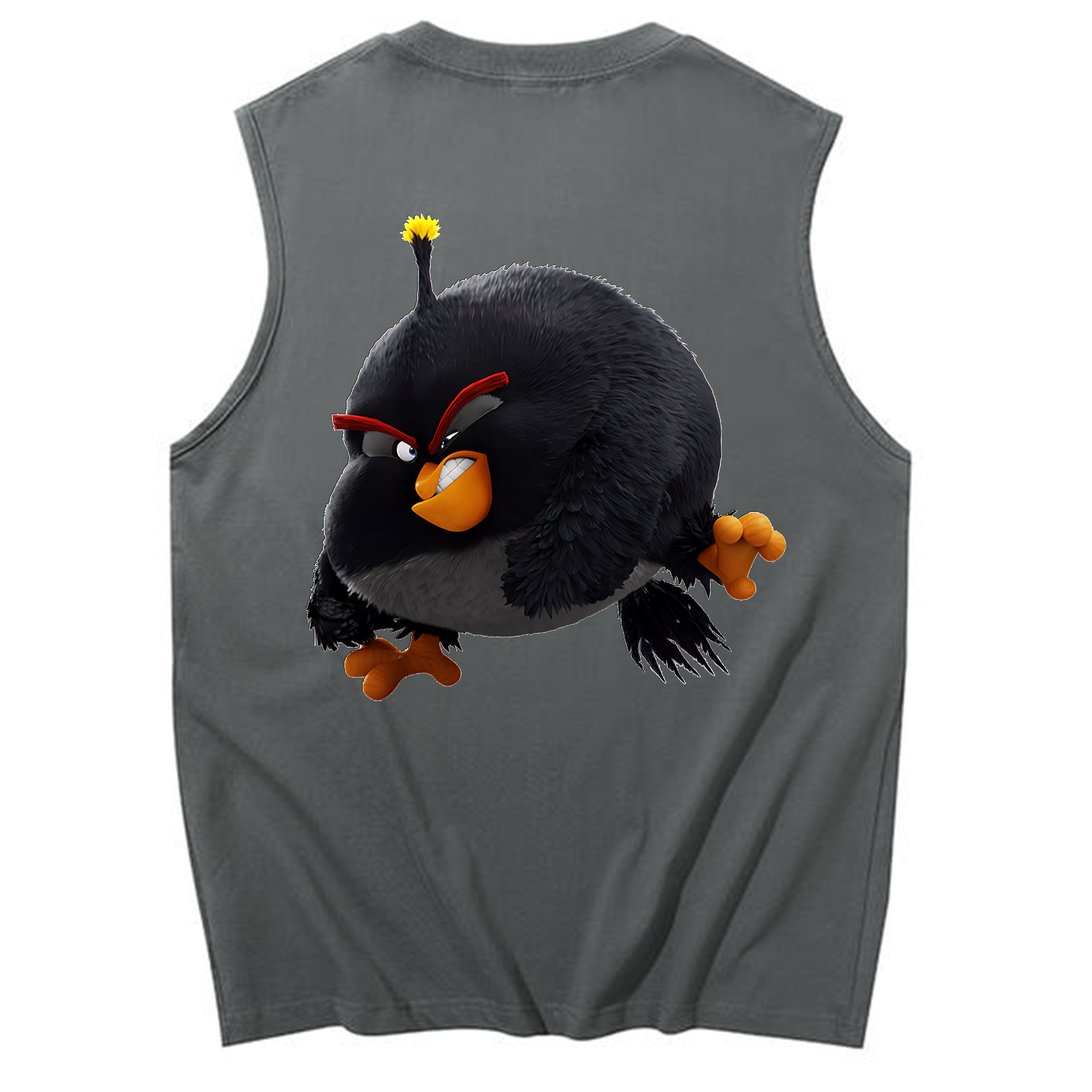（画像用） Angry Birds アングリーバード コットン100％タンクトップ（背面プリント）